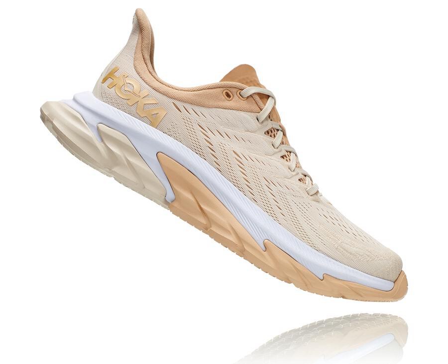 Running Shoes Mens - Hoka One One Clifton Edge - Beige - NMUELRI-41